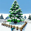 Baum voller schnee wie auf dem bild