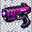lasertag gun in neon magenta, the background ist transperent or gray